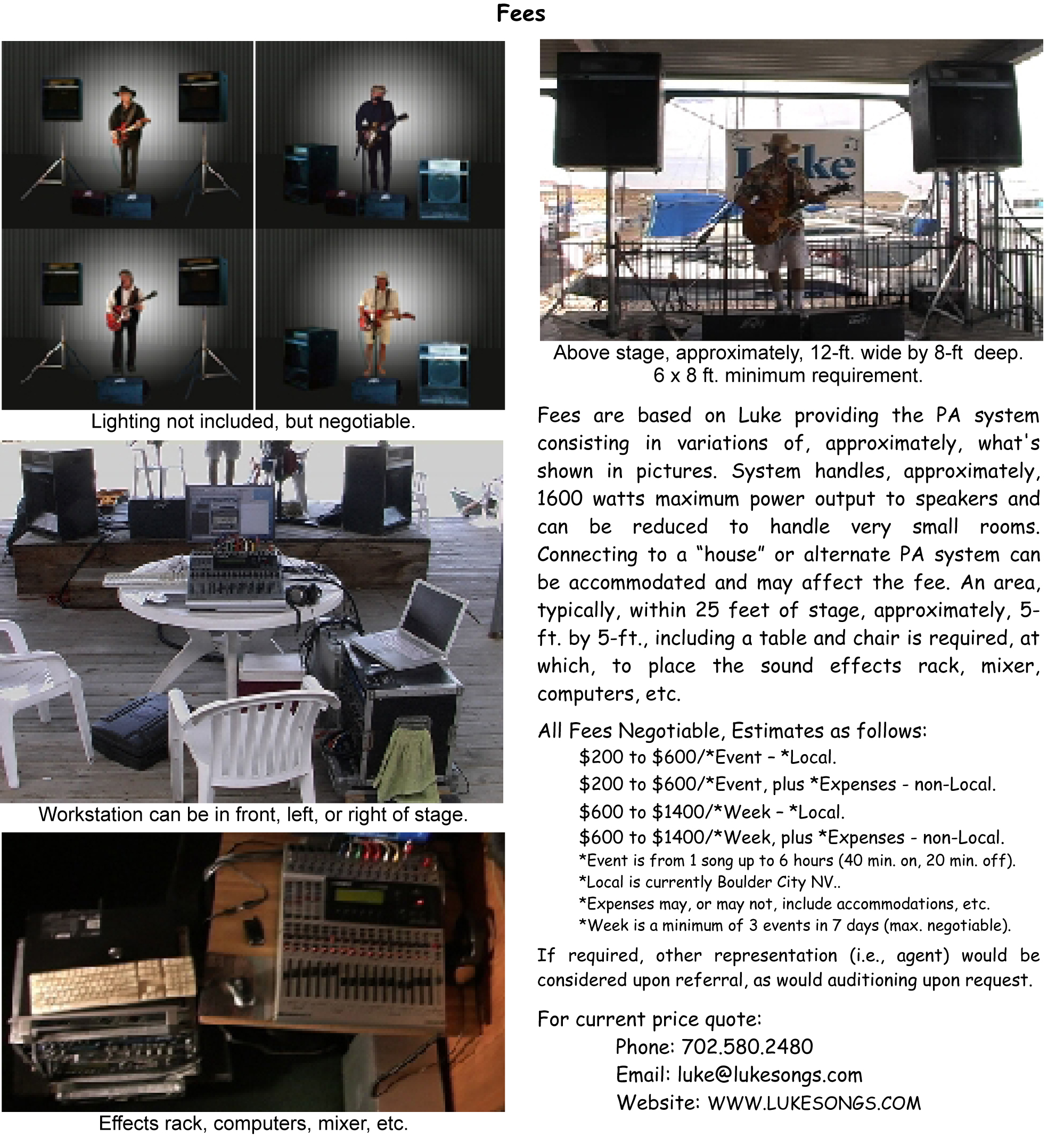 Luke Promo Kit - Fees
